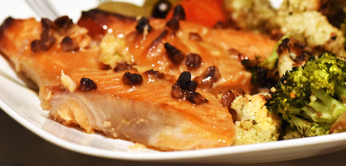Honey Glazed Salmon with Pecans Recipe