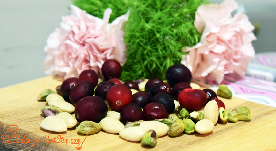ingredients for cranberry pistachio tart
